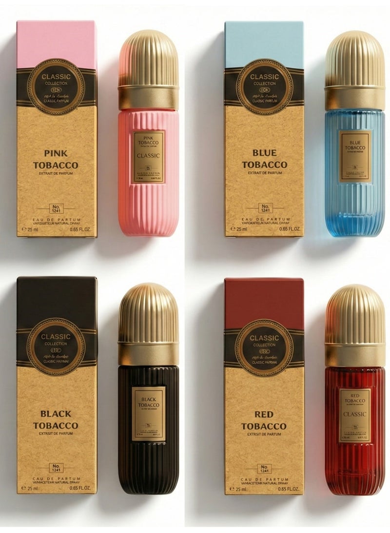 Classic Tobacco Perfume Set, 4 pieces, 25ml each - Image 1